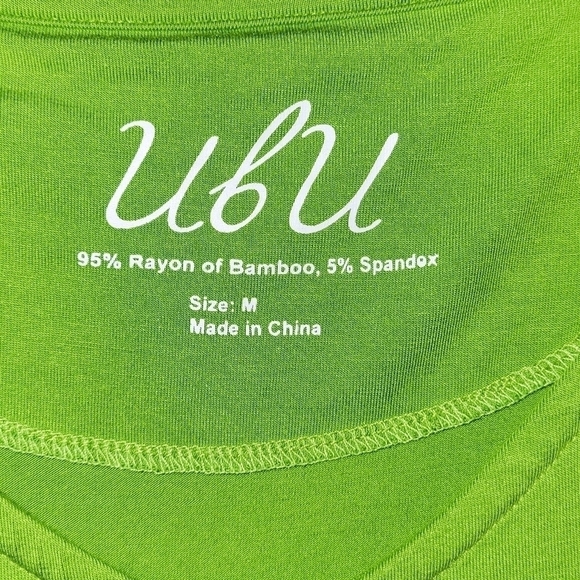 Ubu bamboo length adjustable tropical green sleeveless dress Medium - Picture 3 of 7